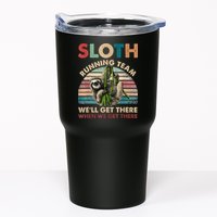 Vintage Sloth Running Team We'll Get There Funny Sloth Tumbler
