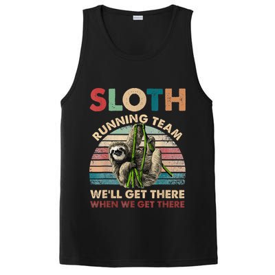 Vintage Sloth Running Team We'll Get There Funny Sloth PosiCharge Competitor Tank