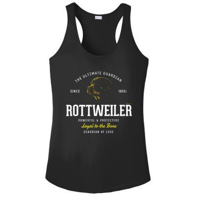 Vintage Styled Retro Rottweiler Ladies PosiCharge Competitor Racerback Tank