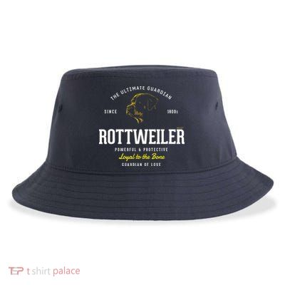 Vintage Styled Retro Rottweiler Sustainable Bucket Hat