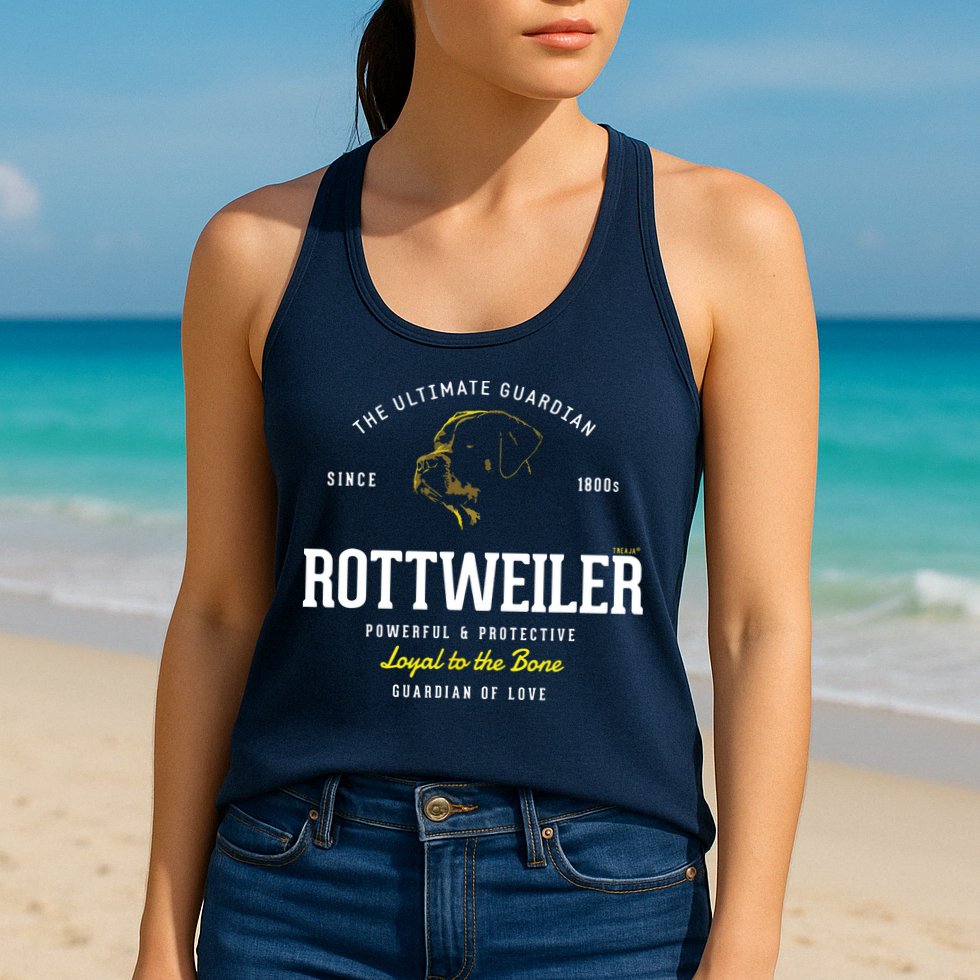 Vintage Styled Retro Rottweiler Womens Tank Top