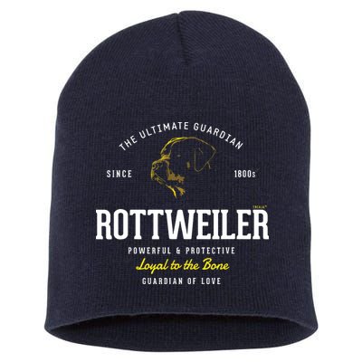 Vintage Styled Retro Rottweiler Short Acrylic Beanie