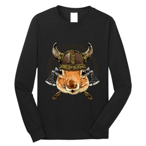 Viking Squirrel Renaissance Norse Pagan Valhalla Animal Long Sleeve Shirt