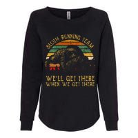 Vintage Sloth Running Team Well Get There Funny Sloth Womens California Wash Sweatshirt