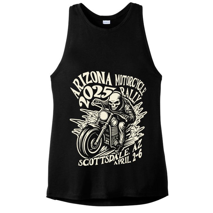 VIntage Skull Rider Arizona Motorcycle Rally 2025 Biker  Ladies PosiCharge Tri-Blend Wicking Tank