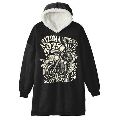 VIntage Skull Rider Arizona Motorcycle Rally 2025 Biker  Hooded Wearable Blanket