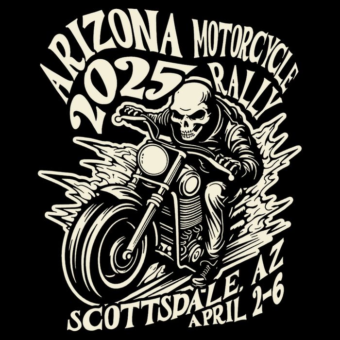 VIntage Skull Rider Arizona Motorcycle Rally 2025 Biker  Bag