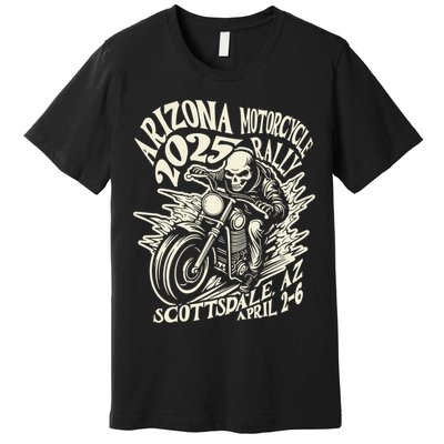 VIntage Skull Rider Arizona Motorcycle Rally 2025 Biker  Premium T-Shirt