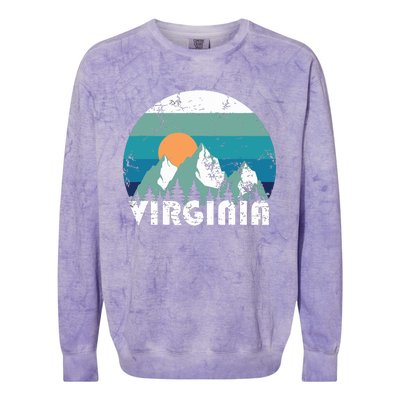 Virginia State Retro Vintage Colorblast Crewneck Sweatshirt