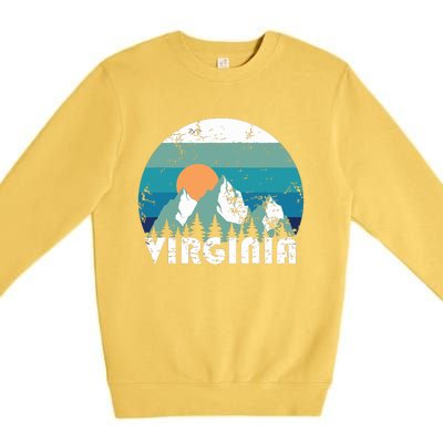 Virginia State Retro Vintage Premium Crewneck Sweatshirt