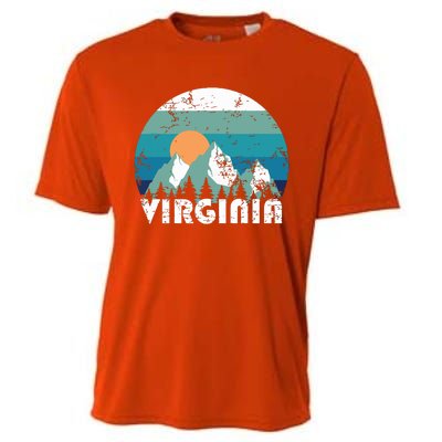 Virginia State Retro Vintage Cooling Performance Crew T-Shirt