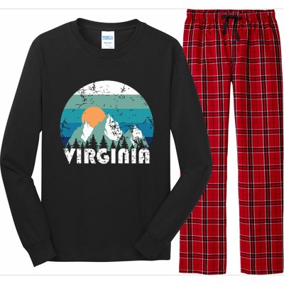 Virginia State Retro Vintage Long Sleeve Pajama Set