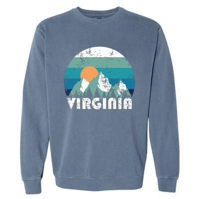 Virginia State Retro Vintage Garment-Dyed Sweatshirt