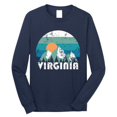 Virginia State Retro Vintage Long Sleeve Shirt