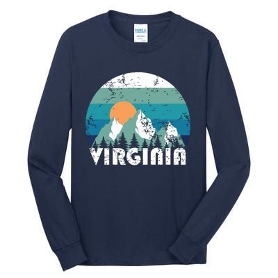 Virginia State Retro Vintage Tall Long Sleeve T-Shirt