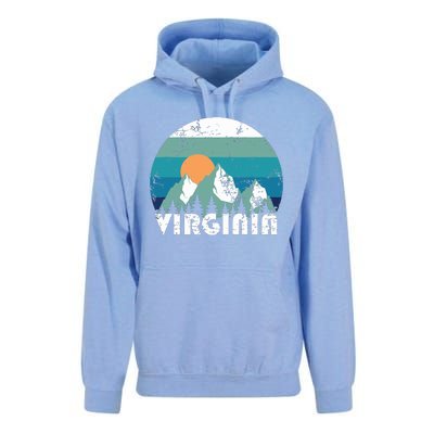 Virginia State Retro Vintage Unisex Surf Hoodie