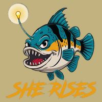 Vintage She Rises Cute Anglerfish Black Seadevils Funny Meme .Png T-Shirt