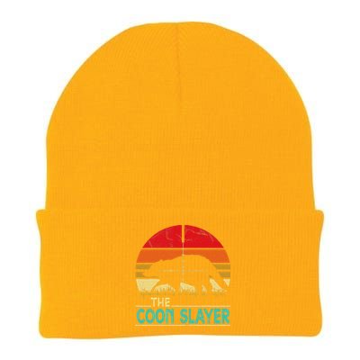 Vintage Sunset Retro Style Coon Hunting Coon Slayer Gift  Knit Cap Winter Beanie