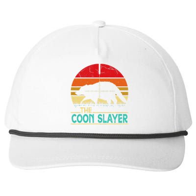 Vintage Sunset Retro Style Coon Hunting Coon Slayer Gift  Snapback Five-Panel Rope Hat