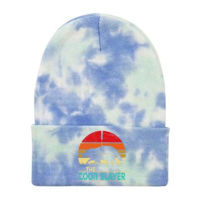 Vintage Sunset Retro Style Coon Hunting Coon Slayer Gift  Tie Dye 12in Knit Beanie