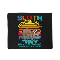 Vintage Sloth Running Team WeLl Get There Funny Sloth Mousepad