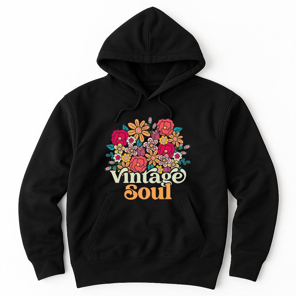 Vintage Soul Retro 70s 80s 90s Old School Hoodie