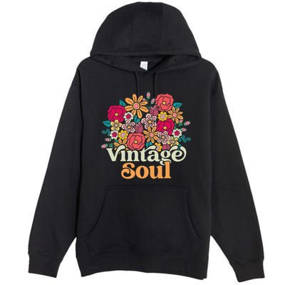 Vintage Soul Retro 70s 80s 90s Old School Premium Pullover Hoodie