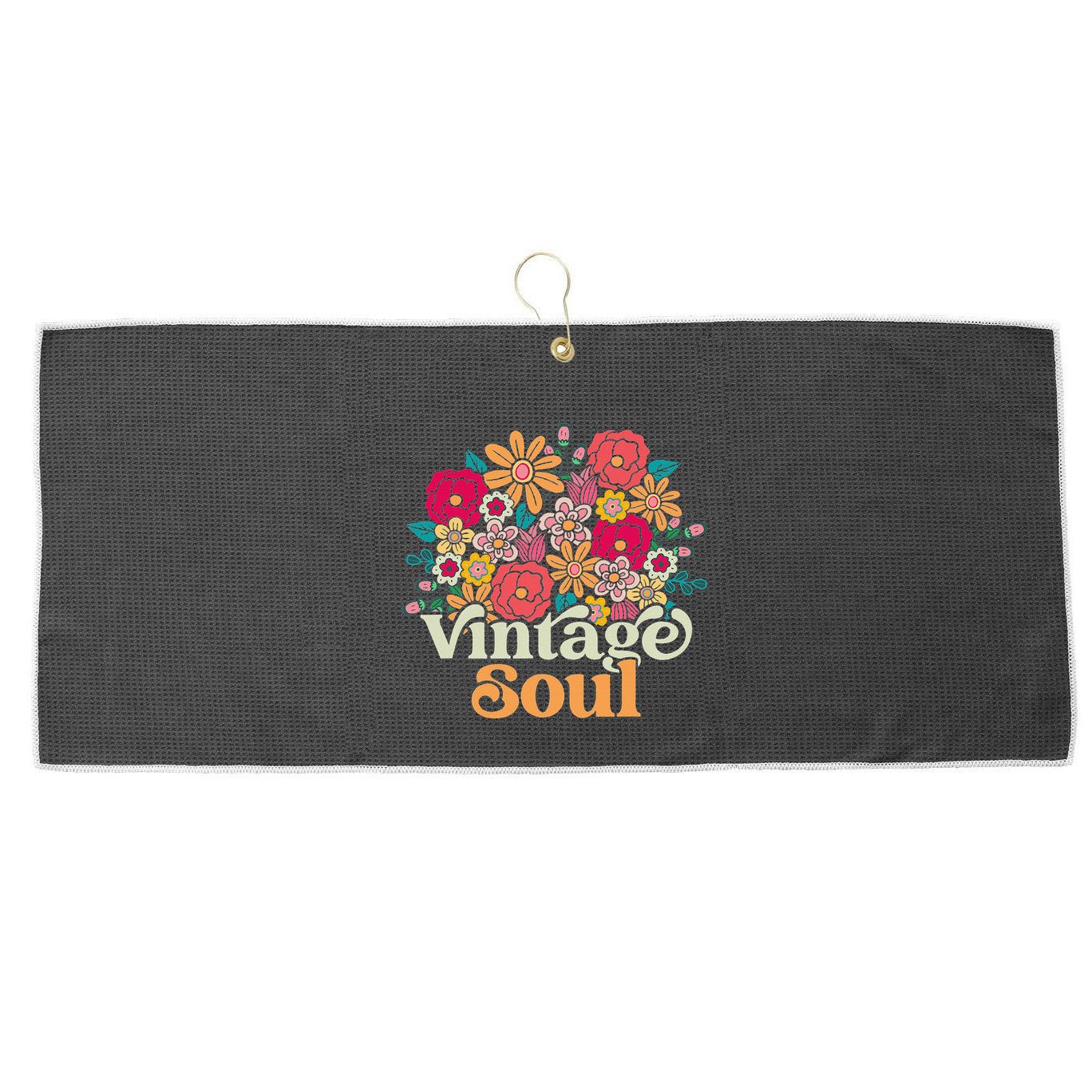 Vintage Soul Retro 70s 80s 90s Old School Large Microfiber Waffle Golf Towel