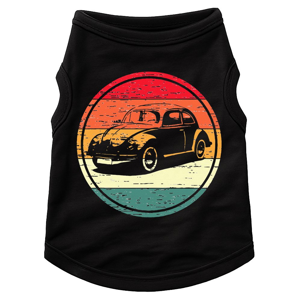 Vintage Sun Retro Sunset Tuning Beetle Car Vintage Car Doggie Tank
