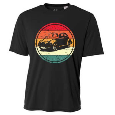 Vintage Sun Retro Sunset Tuning Beetle Car Vintage Car Cooling Performance Crew T-Shirt