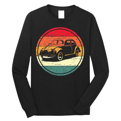Vintage Sun Retro Sunset Tuning Beetle Car Vintage Car Long Sleeve Shirt
