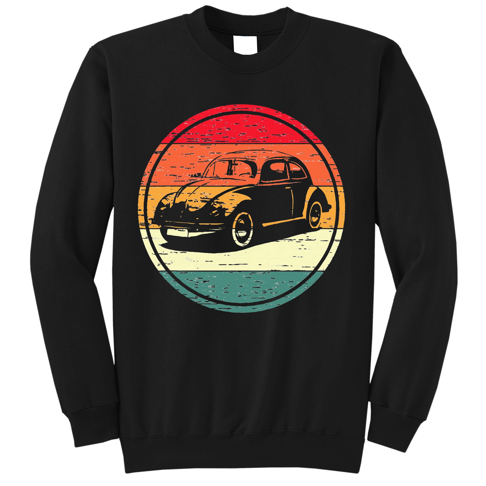 Vintage Sun Retro Sunset Tuning Beetle Car Vintage Car Sweatshirt