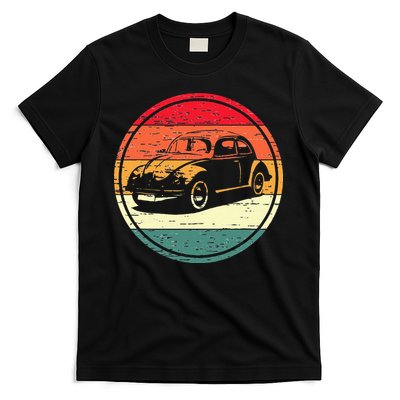 Vintage Sun Retro Sunset Tuning Beetle Car Vintage Car T-Shirt