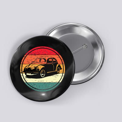 Vintage Sun Retro Sunset Tuning Beetle Car Vintage Car Button