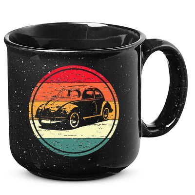 Vintage Sun Retro Sunset Tuning Beetle Car Vintage Car 15oz Campfire Ceramic Mug