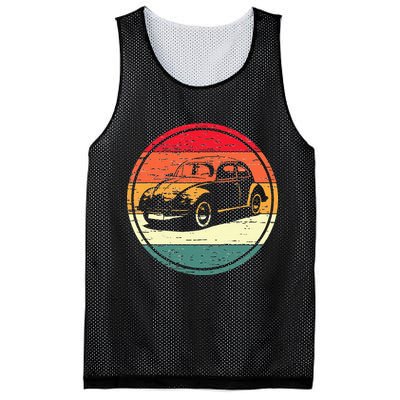 Vintage Sun Retro Sunset Tuning Beetle Car Vintage Car Mesh Reversible Basketball Jersey Tank