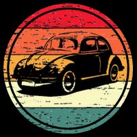 Vintage Sun Retro Sunset Tuning Beetle Car Vintage Car Baby Bodysuit