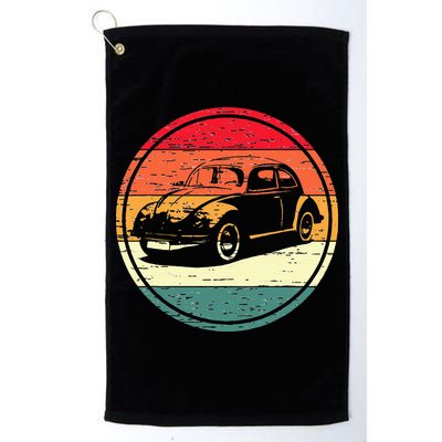 Vintage Sun Retro Sunset Tuning Beetle Car Vintage Car Golf Towel