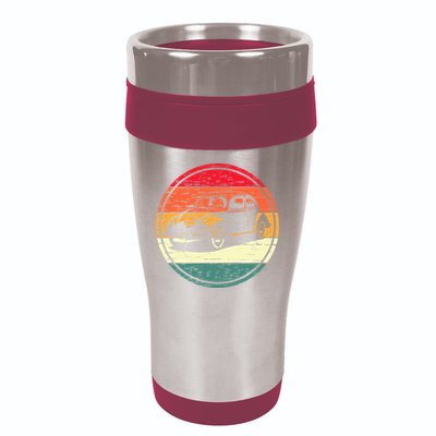 Vintage Sun Retro Sunset Tuning Beetle Car Vintage Car 16oz Travel Tumbler