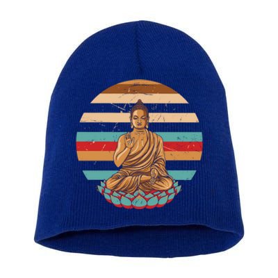 Vintage Style Retro Sleeping Buddha Gift Cool Gift Cool Gift Short Acrylic Beanie