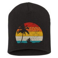 Vintage Surfer Retro Surfing Beach Surf Short Acrylic Beanie