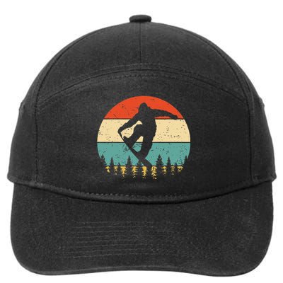 Vintage Snowboarding Retro Snowboard 7-Panel Snapback Hat