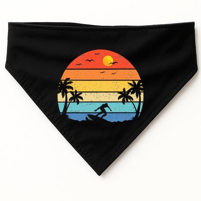 Vintage Surfer Retro Surfing Beach Surf USA-Made Doggie Bandana