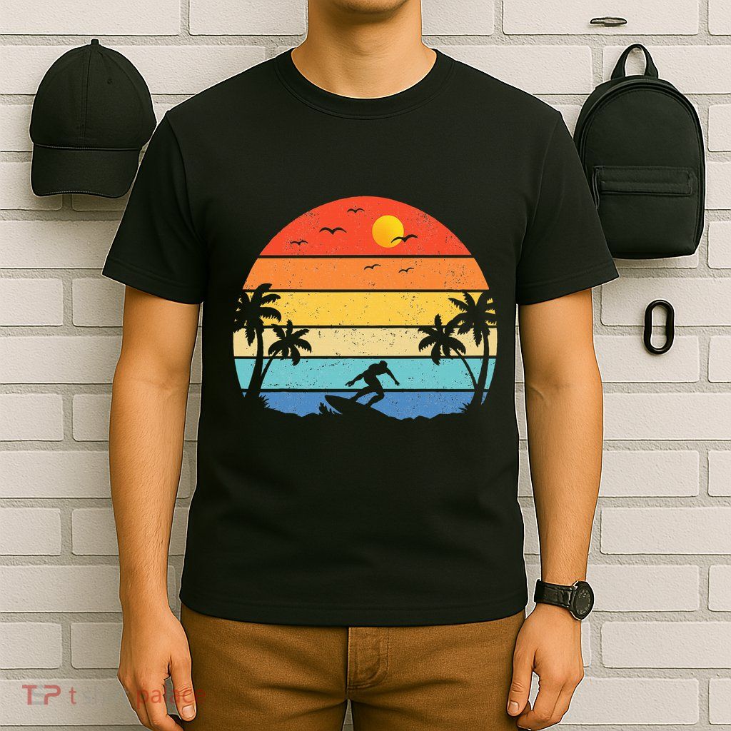 Vintage Surfer Retro Surfing Beach Surf T-Shirt