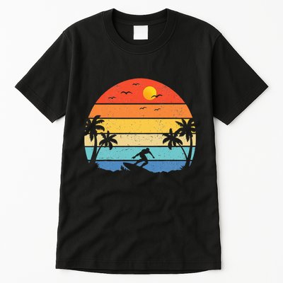 Vintage Surfer Retro Surfing Beach Surf Tall T-Shirt