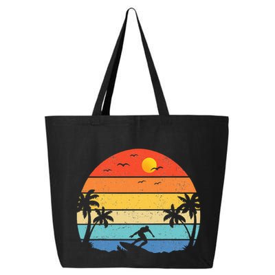 Vintage Surfer Retro Surfing Beach Surf 25L Jumbo Tote