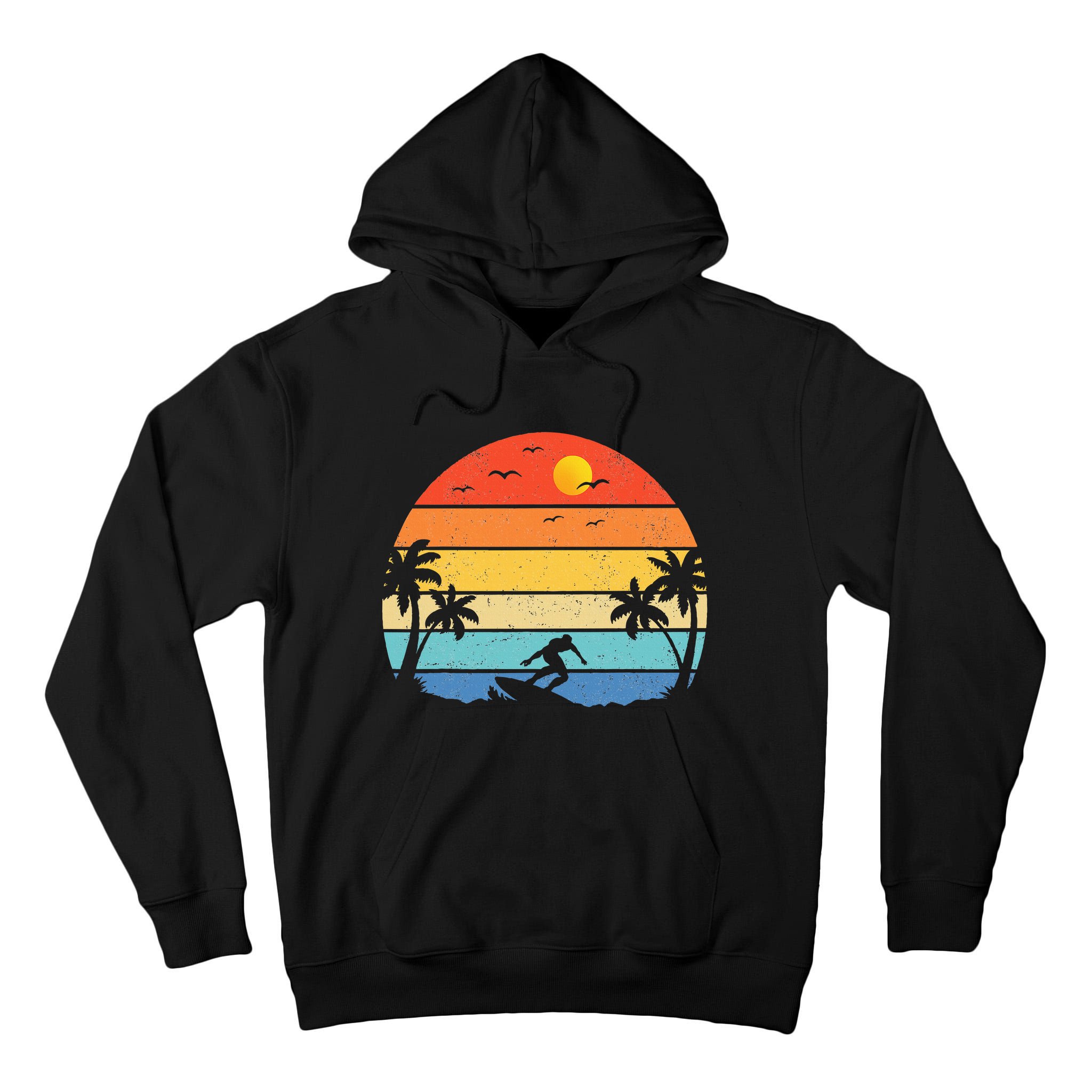 Vintage Surfer Retro Surfing Beach Surf Tall Hoodie