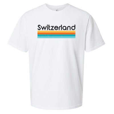 Vintage Switzerland Retro Design Sueded Cloud Jersey T-Shirt