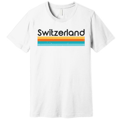 Vintage Switzerland Retro Design Premium T-Shirt