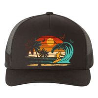 Vintage Surfer Retro Surfing Beach Surf Yupoong Adult 5-Panel Trucker Hat